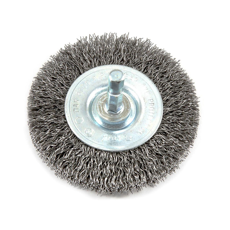 72735 CRIMPED WIRE WHEEL WITH 1/4" HEX SHANK 3" X 1/4" HEX  .012"