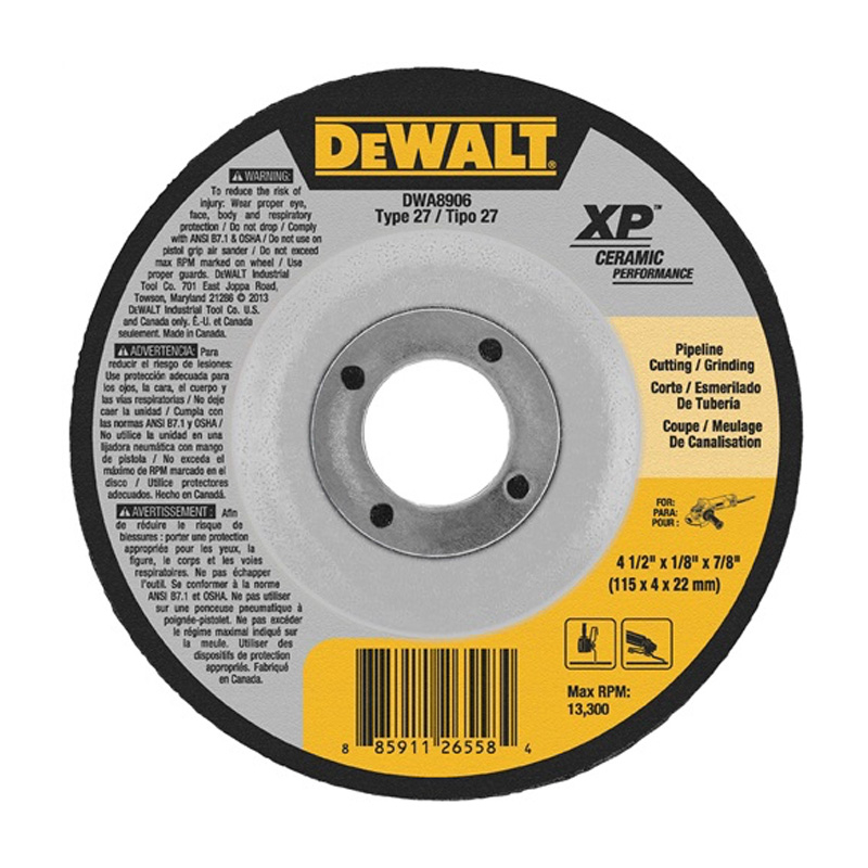 4-1/2X1/4X5/8-11 1IN CERAMIC ABRASIVE (DWA8909)