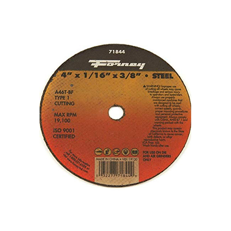 71844 TIPO 1 DE ACERO DE LA RUEDA DE CORTE 4 "X 1/16" X 3/8 "71788