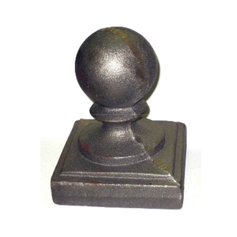 CAP POST CAST IRON 4" # 93 ROUND BALL (117846), (CI119)