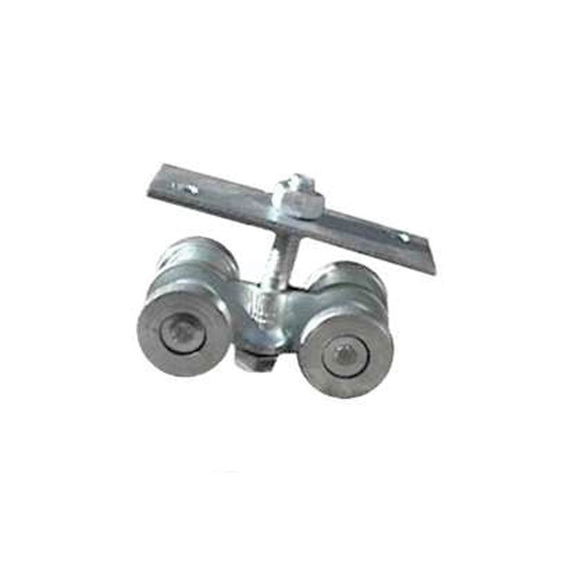 TROLLEY LIGHT STEEL GALVANIZED FOR LIGHT OVERHEAD TRACK W/GROOVE 4-WHEELS 1" (ASH-0197)