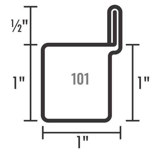 Perfil para Ventana # 101 Angulo Liso /Cal.20/ 6mts (04H6)