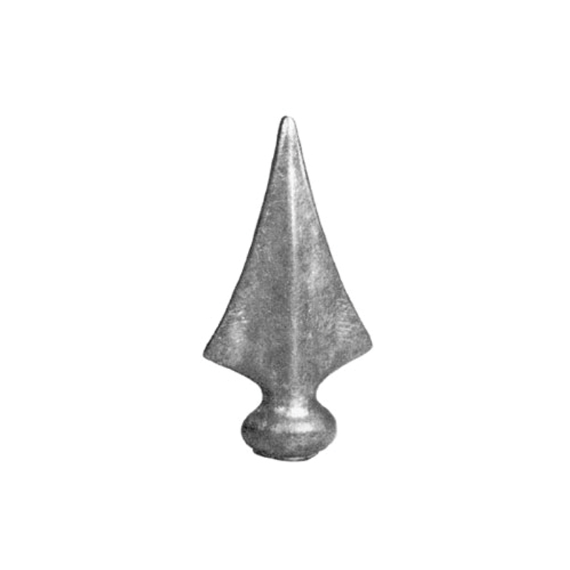 FLECHA ORNAMENTAL FORJA ITALIANA PUNTA DE LANZA ESTAMPADA BASE 1-1/4" X 4-29/32" LARGO (125/1)