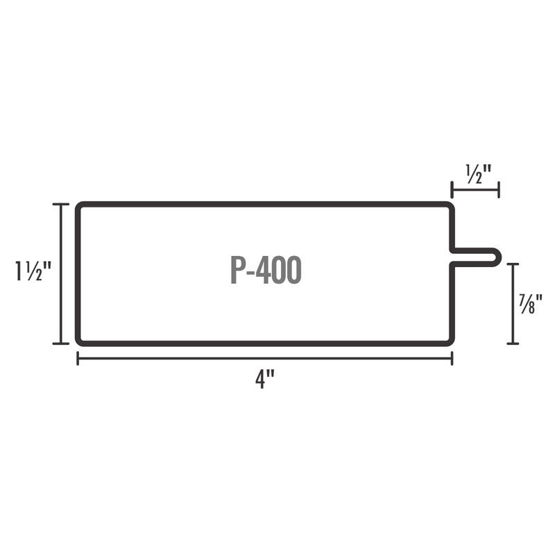 Perfil para Puerta, Bastidor P-400 - Cal.18 / 6mts