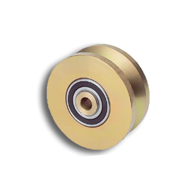 RUEDA EMBALERADA 4" PARA CARGA PESADA  color oro