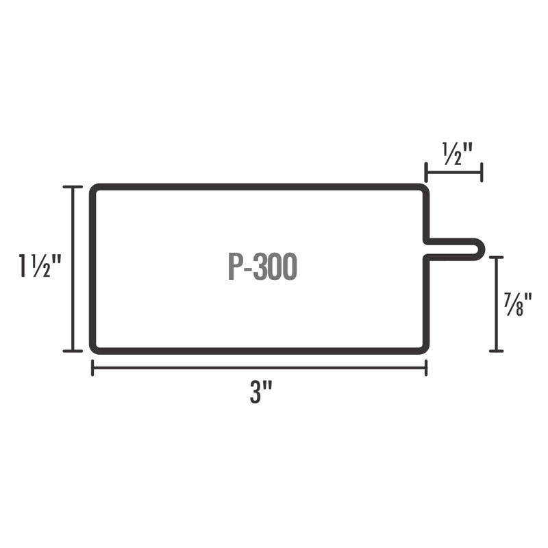 Perfil para Puerta, Bastidor P-300 - Cal.18 / 6mts