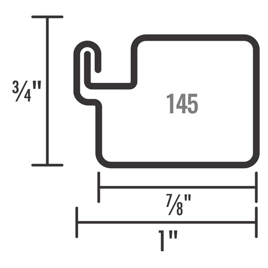 Perfil para Ventana # 145 Cuadrado Mosquitero/Cal.20/ 6mts