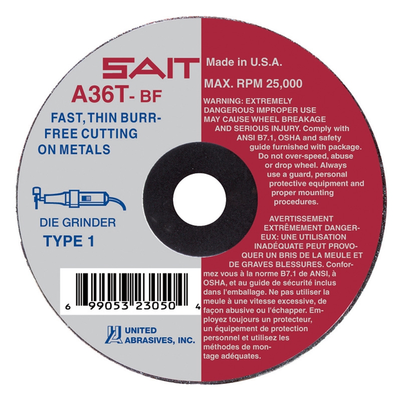 DISC/BLADE METAL A36 SAIT 3" X 1/16" X 3/8" (23040)