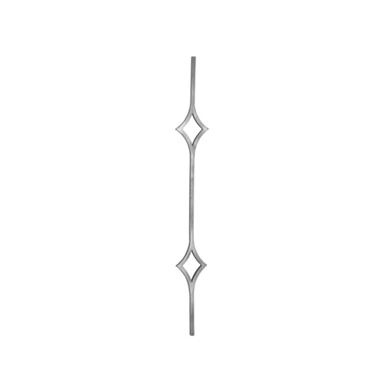 BARRA DECORADA FORJA ITALIANA CUADRADO DE 9/16" DOBLE DIAMANTE (GD25/1)