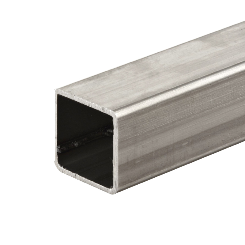 TUBO CUADRADO, INOXIDABLE, T-304, 1-1/2" x 0.083" / CAL.14, 20'