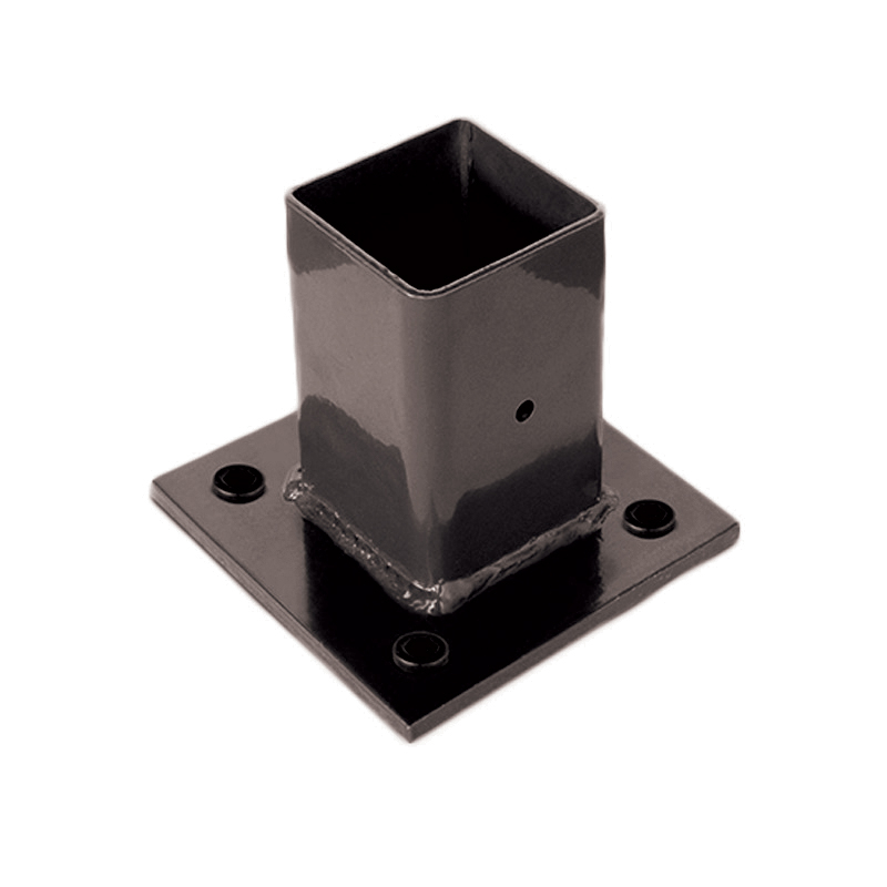 DEACERO BASE PARA POSTE, 6" X 6"  COLOR NEGRO MOD. 12400