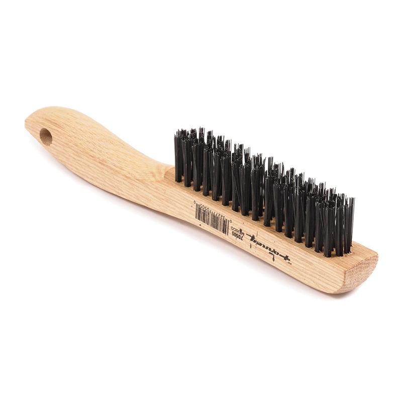 CEPILLO DE ALAMBRE DE ACERO, MANGO DE MADERA,10-1/4" X .014" (70505)