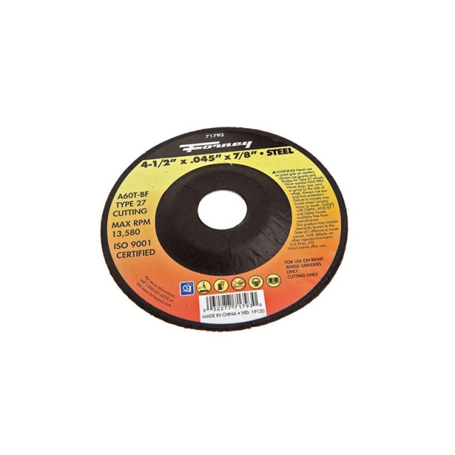 DISCO DE CORTE DE METAL, TIPO 27, 4-1/2 "0.045" X 7/8 "A60T-(71793)