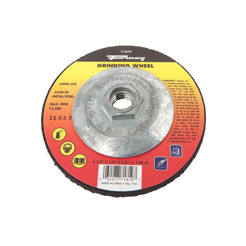 DISCO DE RECTIFICAR TIPO 27, 4-1/2 "X 1/4" X 5/8 "-11 A24R (71819)