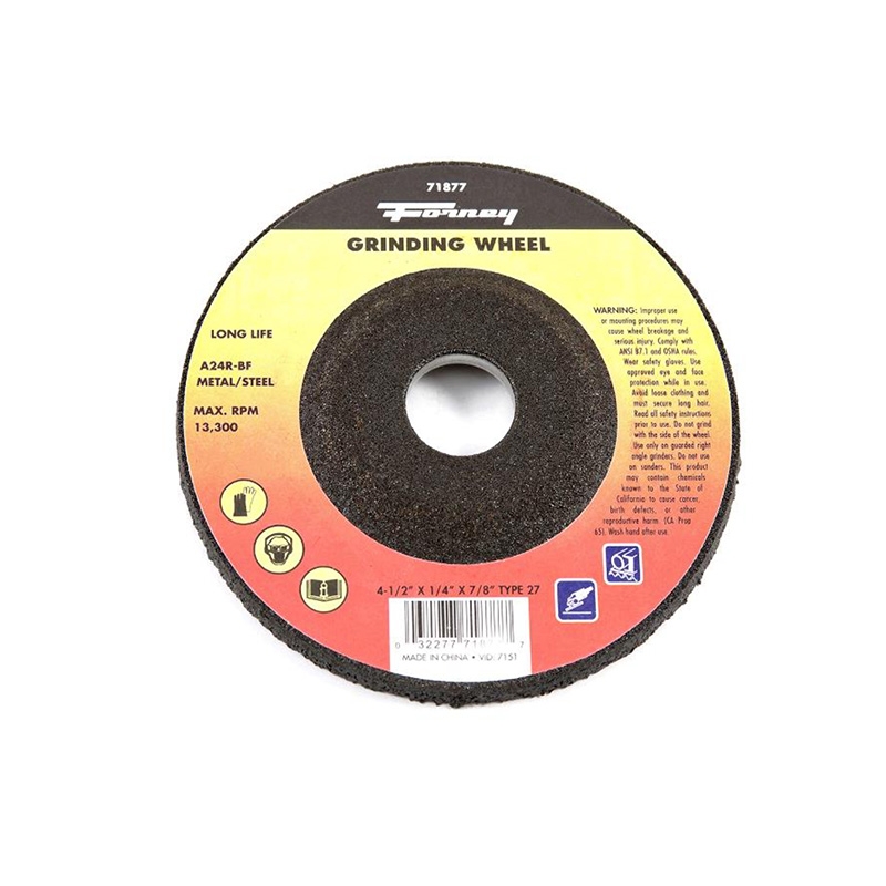 Steel Mart TYPE 27 STEEL GRINDING WHEEL 41/2 " X 1/4" X 7/8" A24R (71877)