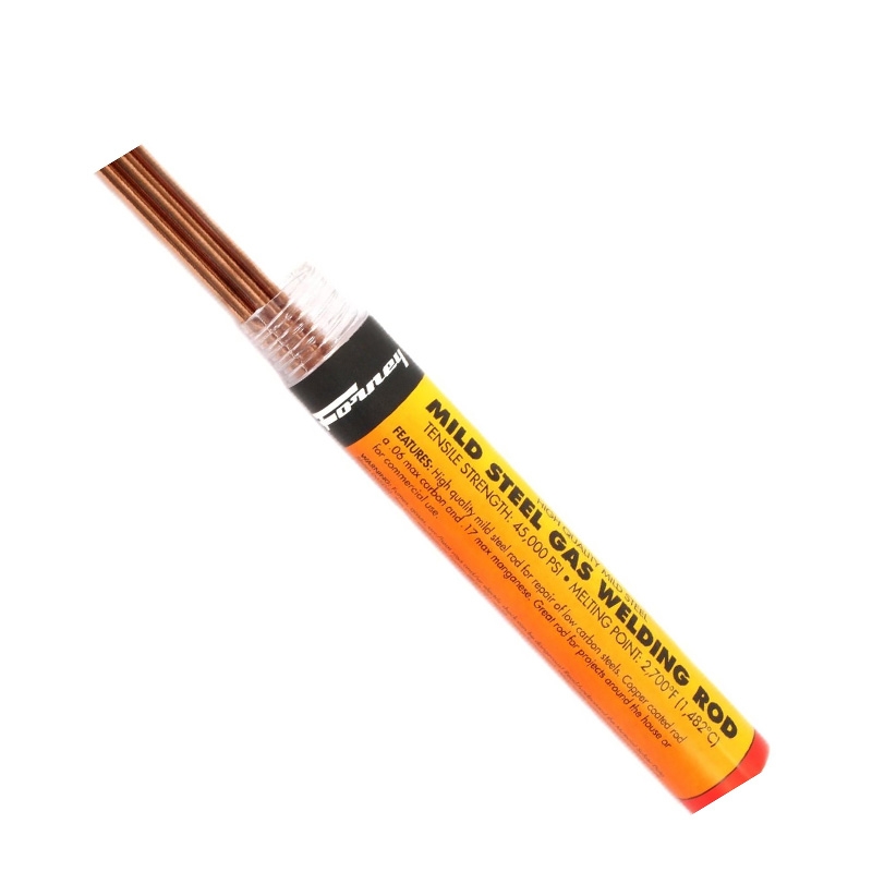 OXY- ACETYLENE MILD STEEL WELDING ROD, COPPER COATED, 1/8" X 36" -6 PIECES (42338)