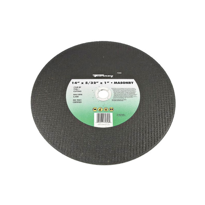 TYPE 1 MASONRY/ASPHALT CUTTING WHEEL TYPE 1, 14" X 5/32" X 1" (72358 )