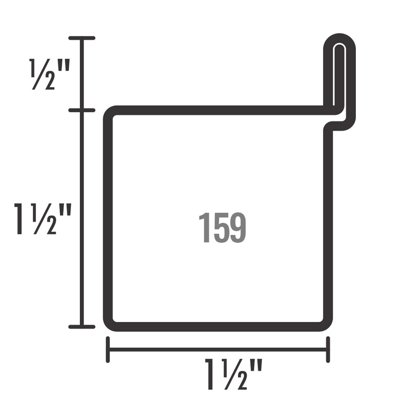 Perfil para Ventana # 159 /Cal.18/ 6mts