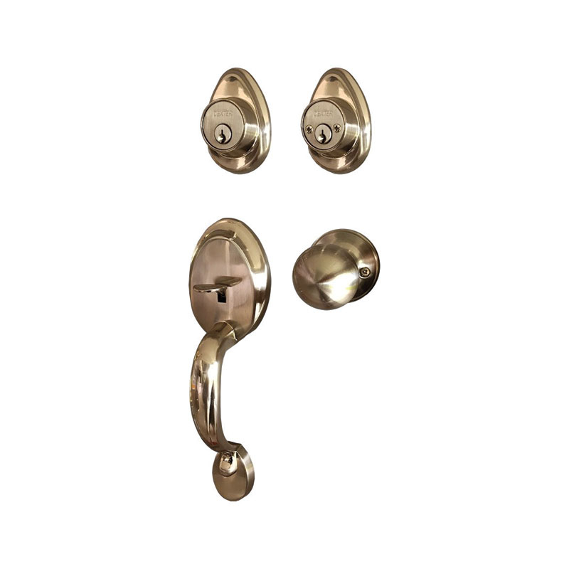 Steel Mart Lock Entrance Handle Set Dexter Dalton Brushed In