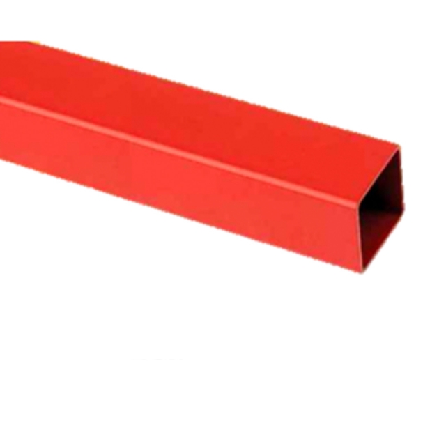 TUBO CUADRADO PINTADO EN ROJO 2-1/2" 14GA, 24’