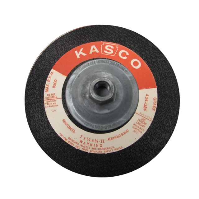 DISCO PARA DESBASTE DE METAL KASCO C/ADAPTADOR PARA PULIDOR 7" X 1 /4" X 5/8"