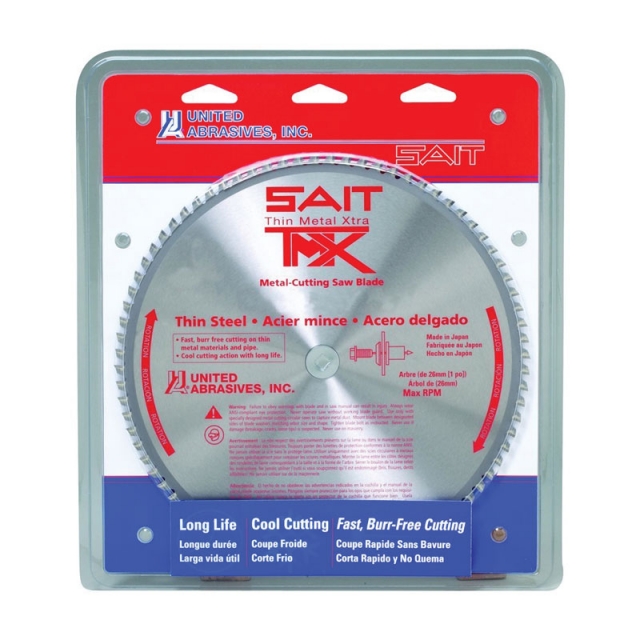 DISCO DE CORTE DE METAL DIENTES DE CARBURO SAIT 12" X 1" 80 DPP (77965)