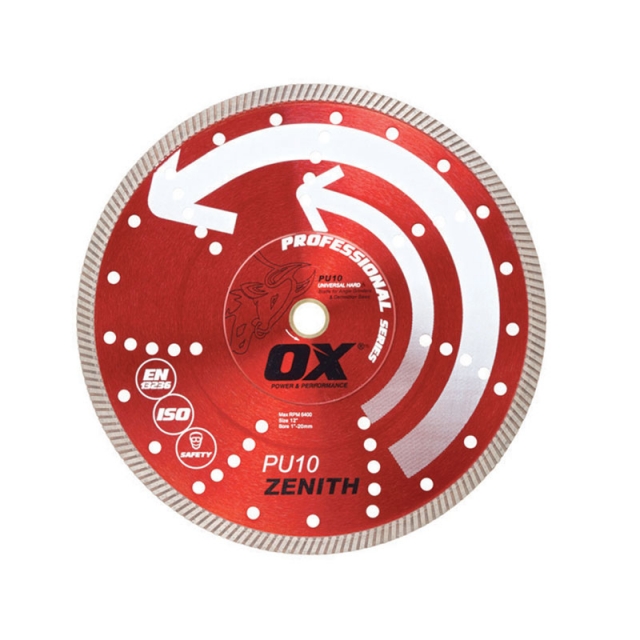 DISCO DIAMANTE OX UNIVERSAL PARA METAL, PIEDRA 4.5", 7/8" - 5/8" (OX-PU10-4.5)