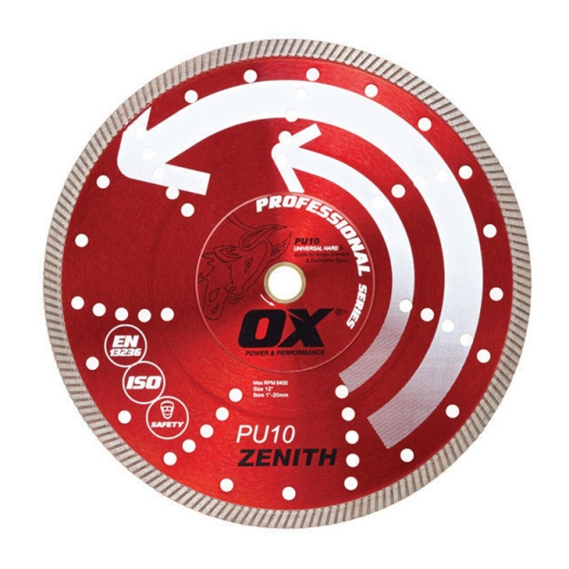 DISCO DIAMANTE OX UNIVERSAL PARA METAL, PIEDRA 7", 7/8" - 5/8" (OX-PU10-7)