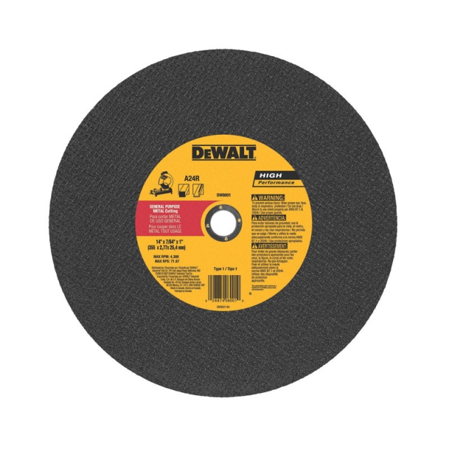 DISCO DE CORTE ABRASIVO 14" X 7/64" X 1" (DW8002)