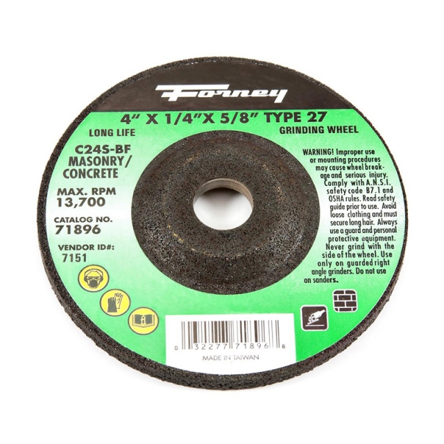 71896 TIPO 27 DE ALBAÑILERIA MUELA 72380 4 "X 1/4" X 5/8 "(C24S-BF)