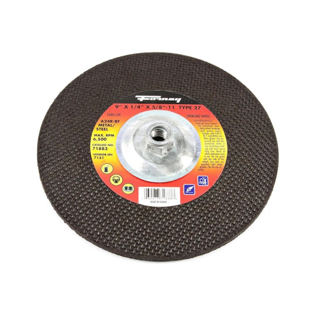 71883 TIPO 27 ACERO RUEDA DE RECTIFICAR 71830 9 "X 1/4" X 5/8 "-11 (A24R) (71883) (DW4550)