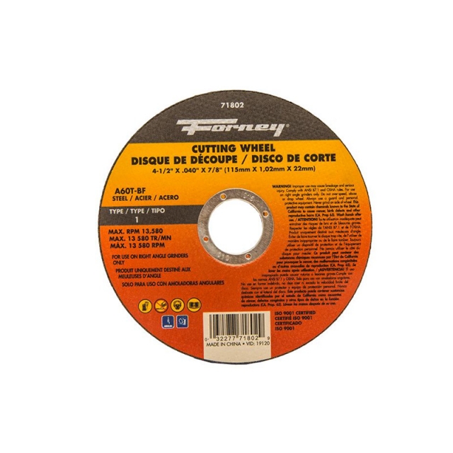 DISCO DE CORTE TIPO 1, 4-1/2 "X 0.040" 7/8 "A60T-(71802)
