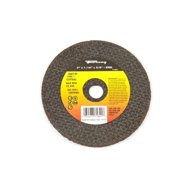 DISCO DE CORTE TIPO 1, 3 "X 1/16" X 3/8 "A46T-BF (71841)