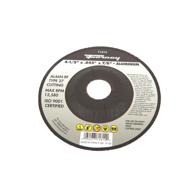 DISCO DE CORTE DE ALUMINIO TIPO 27, 4-1/2 "X 0.045" X 7/8 "AL46N-(71814)