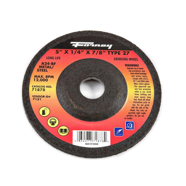 DISCO DE RECTIFICAR TIPO 27, 5 "X 1/4" X 7/8 "A24R -71878 (DW4543)