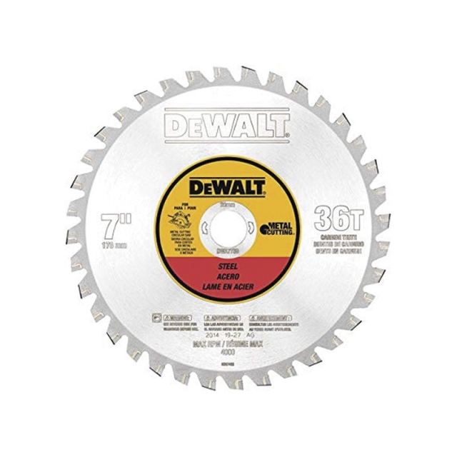 DISCO DE CORTE DE METAL HOJAS DE SIERRA 7" 20MM EJE 38T DWA7738